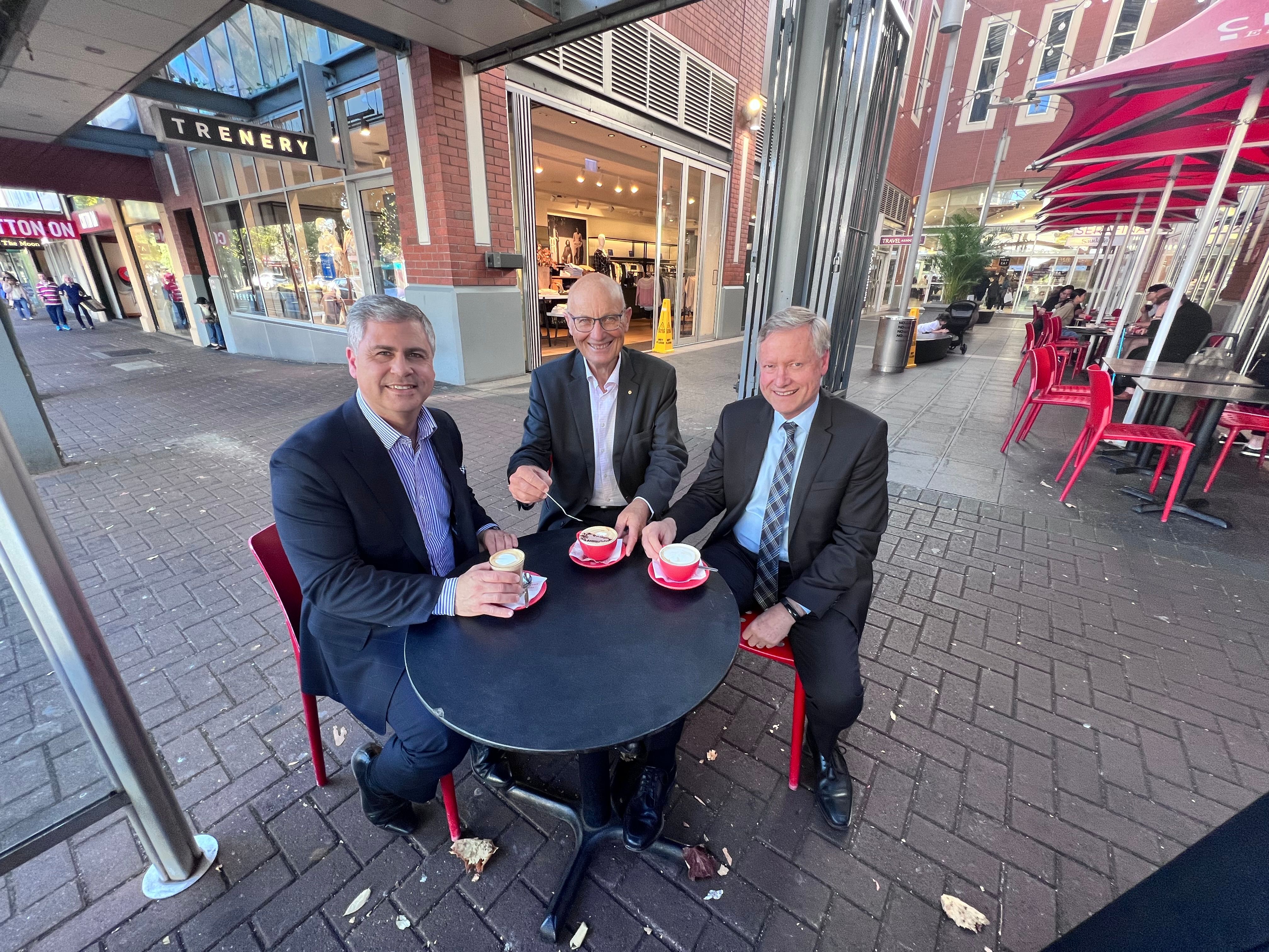 David with Mayor Robert Bria and Mayor Michael Hewitson